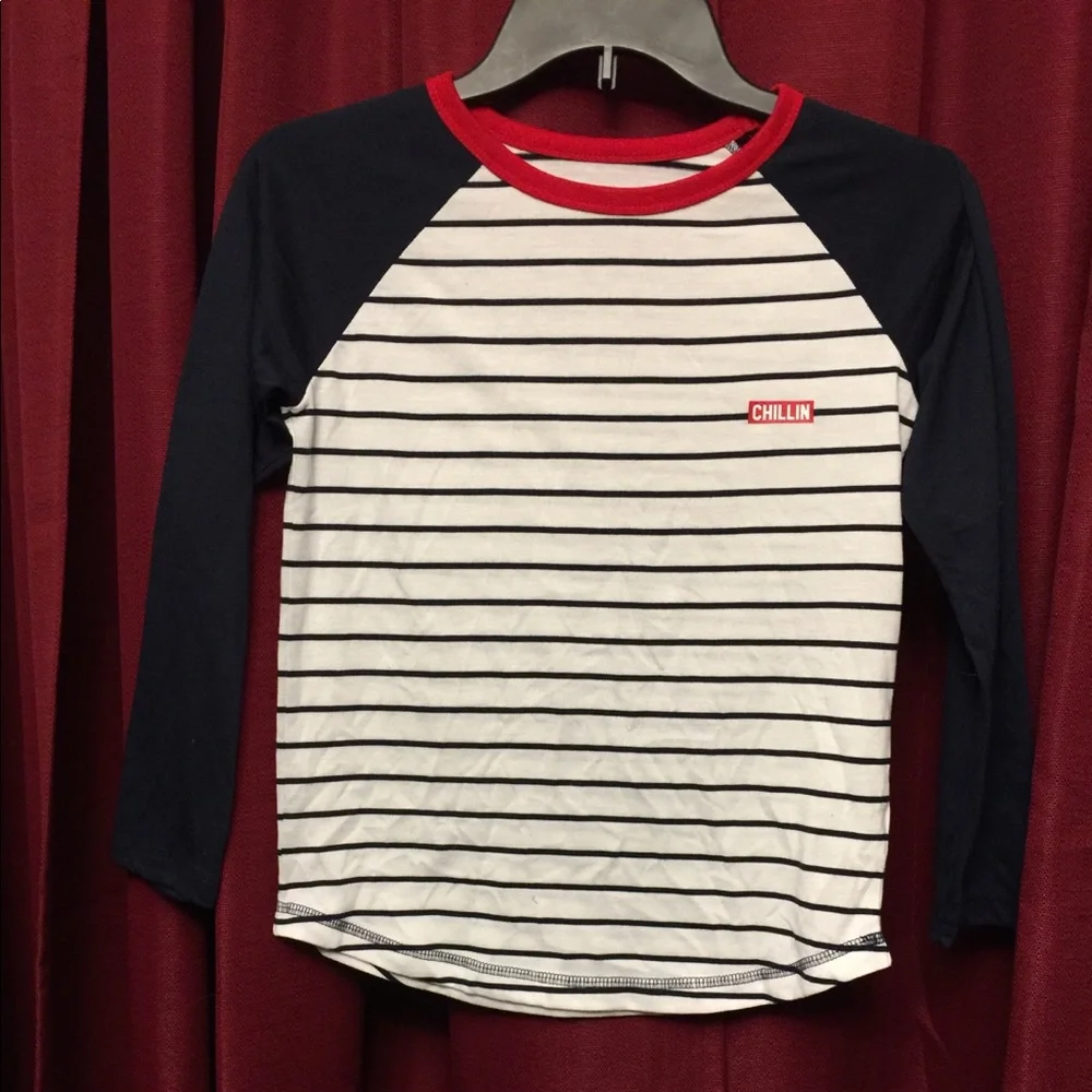 Gap-Chillin‎ Stripe Red/White w/Blue-Shirt-10